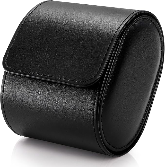 Leather Travel Watch Case, Single Watch Gift Box - Image 4
