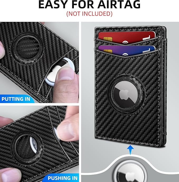 Airtag Wallet for Men- with Money Clip Gift Boxed, Magnetic Closure Slim - Image 3
