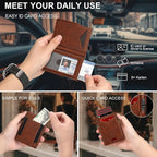 Wallet for Men Wallet with Slim Pop Up Card Holder 9-13 Cards, Bifold - Image 8