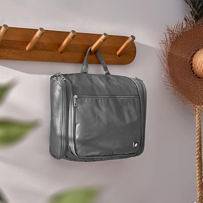 PAVILIA Large Hanging Toiletry Bag Travel Bag Women Men, Cosmetic Organizer - Image 6