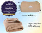 BlueHills Travel Blanket Pillow Rolled Premium Soft Plush Airplane Throw - Image 3