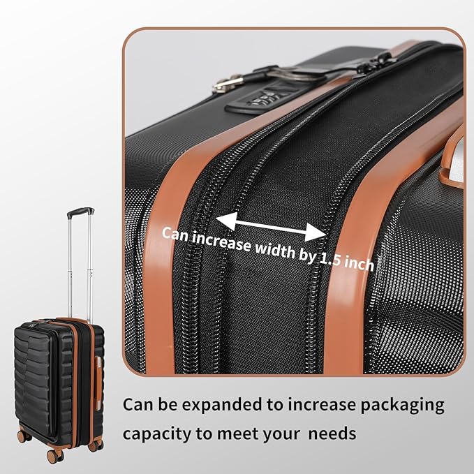 22×14×9 Airline Approved Carry On Expandable Luggage - Image 8