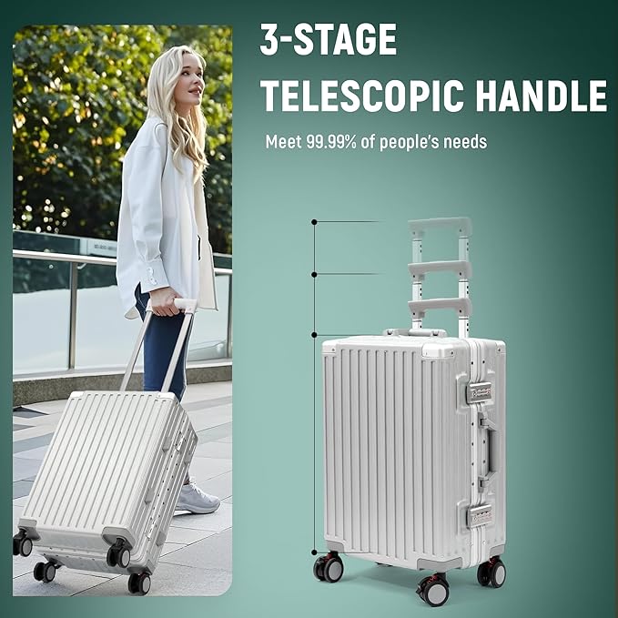 UrbanExporer 24 Inch Check In Hardside Zipperless Luggage - Image 4