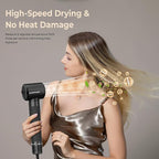 Blow Dryer Brush 7 in ONE，Autowrap Curling Wand, 110,000 RPM High-Speed Negative Ionic Hair Dryer with Diffuser Concentrator, Round Brush Blow Dryer Air Styler, Volumizing Hair Styling Tools