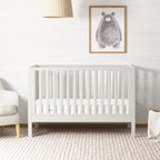 Newton Baby Galileo Standard Crib, Solid Beech Wood in Warm White Color by newton