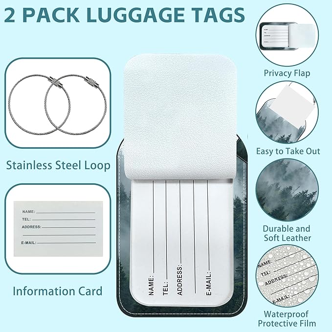 Misty Valley and Dark Forest Luggage Tag - Image 2