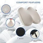 Skechers Memory Foam Seat Cushion, Ribbed Fabric Office Chair Cushion - Image 3