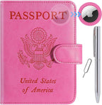 Airtag Passport Holder Cover Wallet RFID Blocking Leather Case Travel by PASCACOO