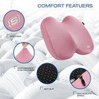 Skechers Memory Foam Seat Cushion, Ribbed Fabric Office Chair Cushion - Image 3