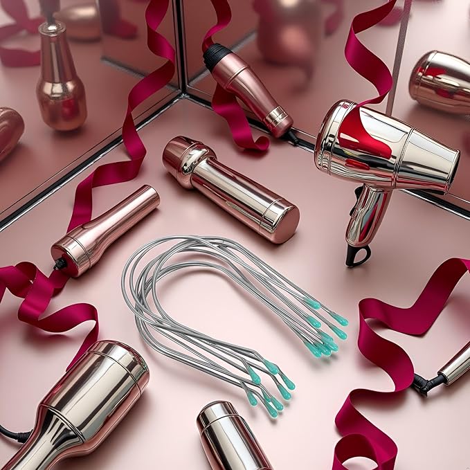 8 Pcs Silver Hot Curler Clips Replacement Kit, Hot Roller Rollers Securing Pins Fits 2 Inch, Replacement Styling Tools and Appliances,Hot Roller Replacement Kit, Clips and Barrettes Hair Accessories