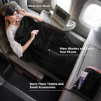 Bedsure Travel Blanket Airplane Compact - Image 2
