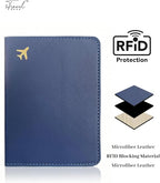 Passport Holder for Travel Essentials, RFID Blocking Passport Cover Case for - Image 2