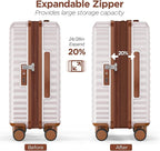 SHOWKOO Suitcase Hardside Expandable Luggage Set, Suitcase - Image 7