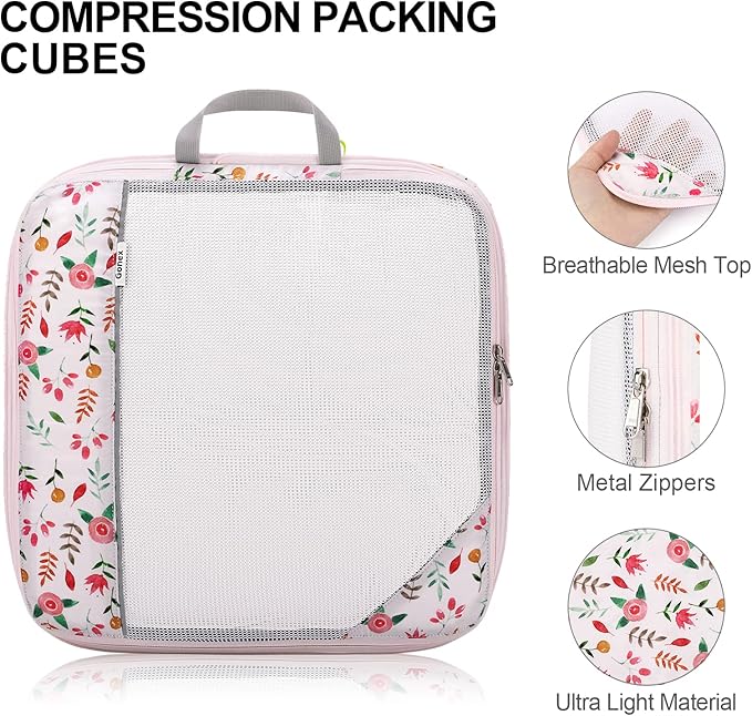 Compression Packing Cubes, Gonex Extensible Storage Mesh Bags Organizers - Image 3