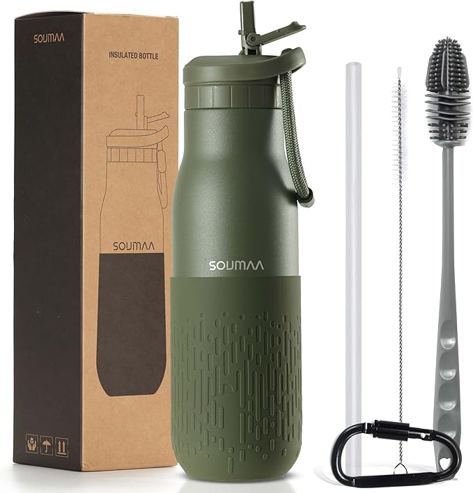 Insulated Stainless Steel Water Bottles by SOUMAA