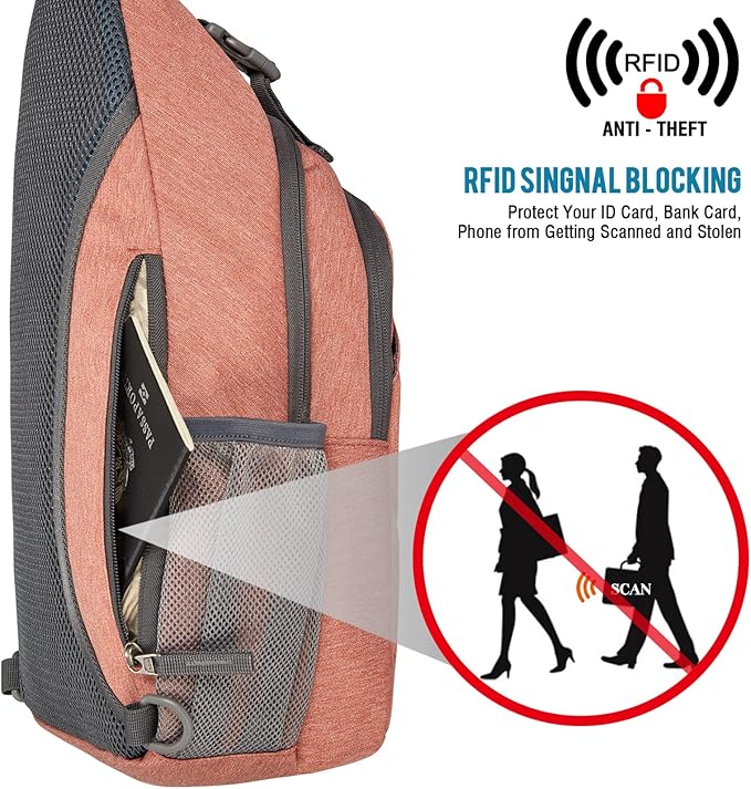 G4Free Sling Bag RFID Blocking Sling Backpack Crossbody Chest Bag Daypack - Image 2