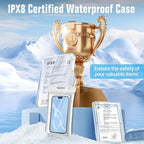 NEPHI IP68 Waterproof Phone Pouch 2 Pack-Up to 8.0"，Adjustable Neck Lanyard - Image 3