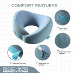Skechers Women's Memory Foam Neck Pillow, Comfortable & Breathable Travel Pillow - Image 3