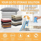 Vacuum Storage Bags with Electric Pump, 22 Pack Vacuum Seal Space Saver Bags - Image 2