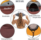 Womens Summer Sun Hat Beach Hat Wide Brim Outdoor UV Protection Hat Foldable - Image 3