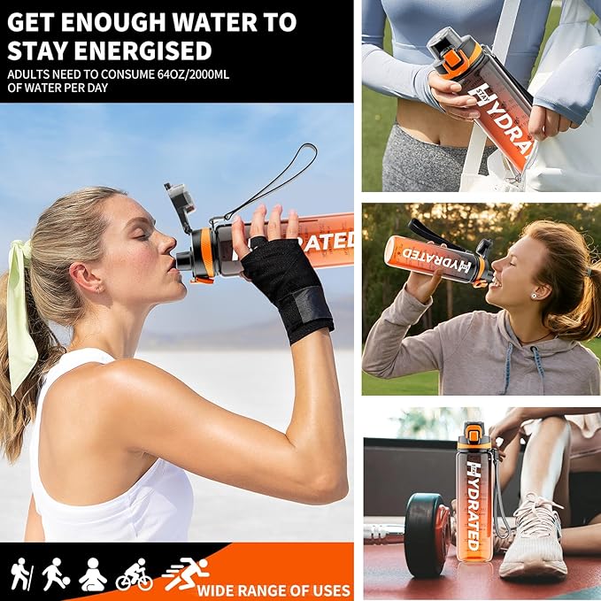 Water Bottle, 32 oz Motivational Water Bottles - Image 8