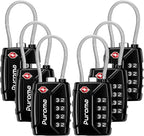 Puroma 6 Pack TSA Approved Luggage Locks, 4 Digit Combination Travel Locks by Puroma
