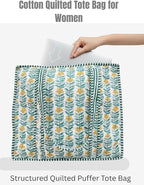 Cotton Quilted Tote Bag for Women – Large Beach & Travel Tote - Image 4