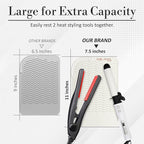 Large Heat Resistant Mat for Hair Tools – Silicone Hot Tool Mat for Flat Iron & Curling Iron – Vanity Accessories Heat Protector Pad – Hair Tool Organizer for Salon Station