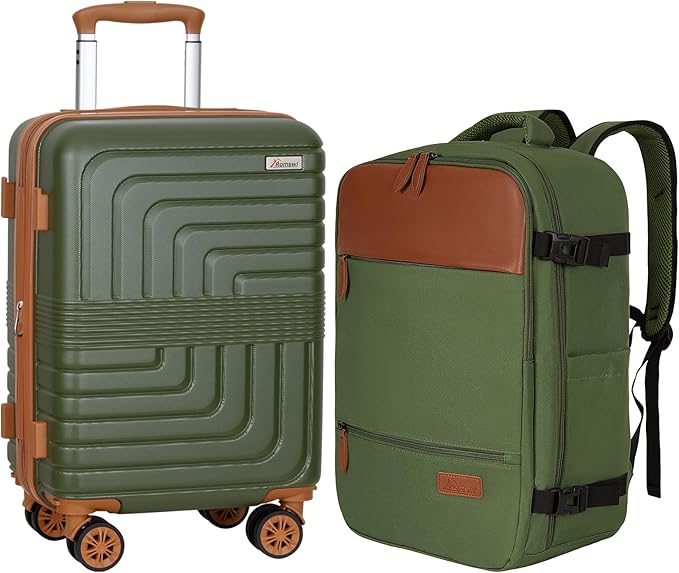 Romswi Luggage Sets 2 Piece, Expandable Carry On Luggage 20In by Romswi