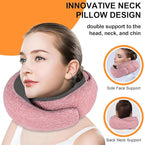 Travel Pillow - Hooded Neck Pillow Airplane Memory Foam Filling - Image 4