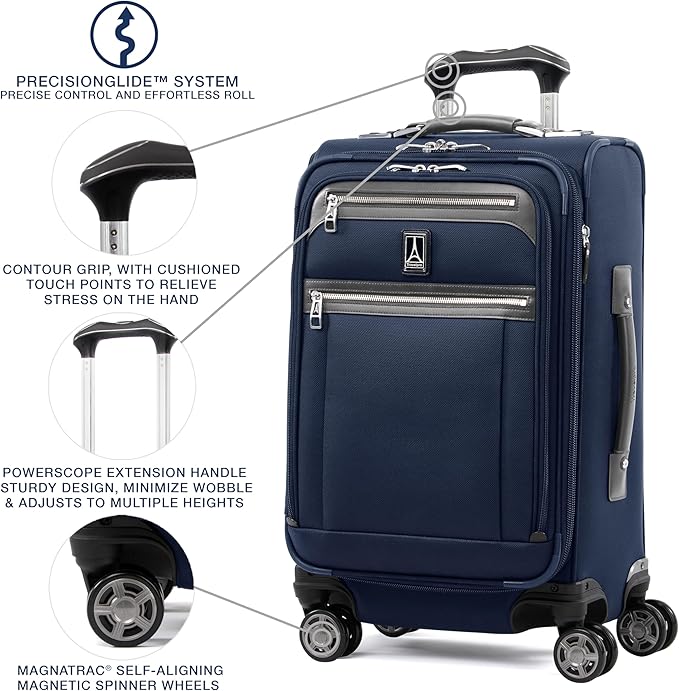 Travelpro Platinum Elite Softside Expandable Carry on Luggage, 8 Wheel Spinner - Image 3