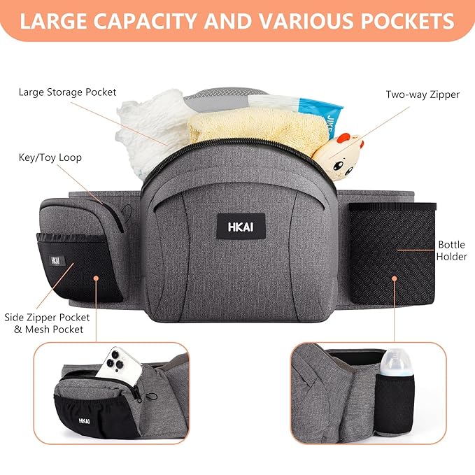 HKAI Baby Hip Carrier, Mom’s Choice Award Winner, Baby Carrier - Image 2