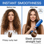 Ceramic Ionic Hair Straightener Brush (Gentian Blue)