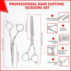 Professional Scissors - 6.25" Arc Hair Cutting Scissors 440C Japanese Steel, Featuring Long-Lasting Sharpness(Hair Cutting & Thinning Scissors)