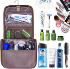 Hanging Toiletry Bag for Men VANCASE Vintage Leather Shaving Dopp Kit Medium - Image 3