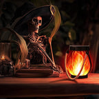 Halloween Solar Flame Lantern Hanging Outdoor Waterproof Purple - Image 8