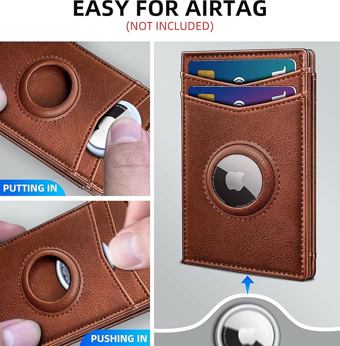 Airtag Wallet for Men- with Money Clip Gift Boxed, Magnetic Closure Slim - Image 3