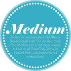 Hair Clip for Fine, Thin, Sleek & Straight Hair - Easy Comfy Styles that Hold Snug, Add Volume with No Pressure - Comfy Double Comb with Elastic for UpDo, Ponytail, Twists & Buns (Storm Gray Medium)
