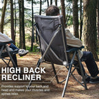 EVER ADVANCED Folding Camping Recliner Chair Fully Padded - Image 6