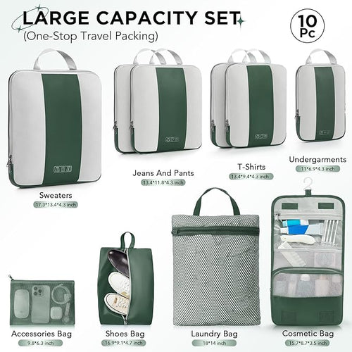 10 Set Compression Packing Cubes - Image 2