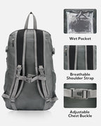 WATERFLY Lightweight Packable Hiking Backpack: 30L Foldable Travel Daypack - Image 5