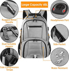 LTINVECK Extra Large 50L Travel Laptop Backpack, Computer bag Backbag - Image 5