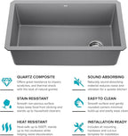 KRAUS Forteza 32-inch Undermount Single Bowl Granite Kitchen Sink in Grey - Image 17