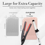 Vanity Accessories - Heat Resistant Mat – Silicone Flat Iron & Curling Iron Holder, Non-Slip Vanity Mat & Hot Tool Mat for Home, Salon, or Travel Use