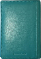 Personalized Monogrammed Teal Leather RFID Passport Wallet - Image 6