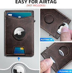 Airtag Wallet for Men, with Money Clip Gift Boxed, Slim Front Pocket Wallet - Image 4