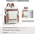 Shrrie Vegan Leather Laptop Backpack - Image 3