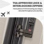 Rails Expandable Hardside Upright Suitcase with 360° Spinner Wheels (Oatmeal / Large Checked)