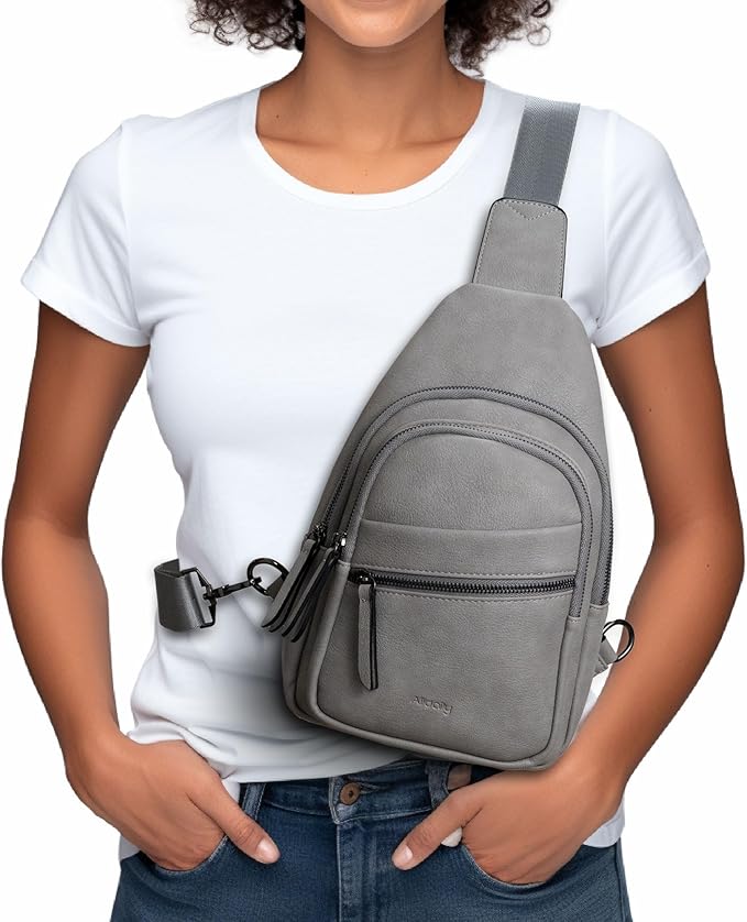 Alldaily Large Sling Bag for Women Crossbody Purse Leather Fashionable Trendy - Image 2