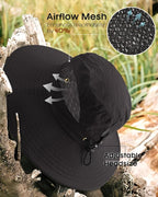 FURTALK Womens Sun Hat with Ponytail Hole Beach Hiking Summer Wide Brim UPF 80+ - Image 5